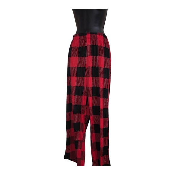 2pack Black & White, Red & Black Checkered soft cozy pajama pants size large new - Picture 11 of 16